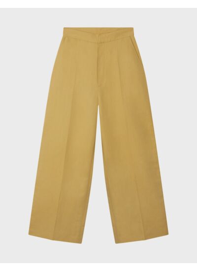 Pantalon Darlène en lin et coton sable