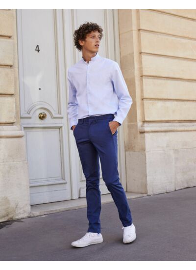 Chino Maxence en coton sergé gris