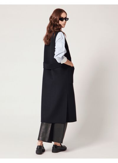 Manteau Madelinia-Manteau long sans manches marine