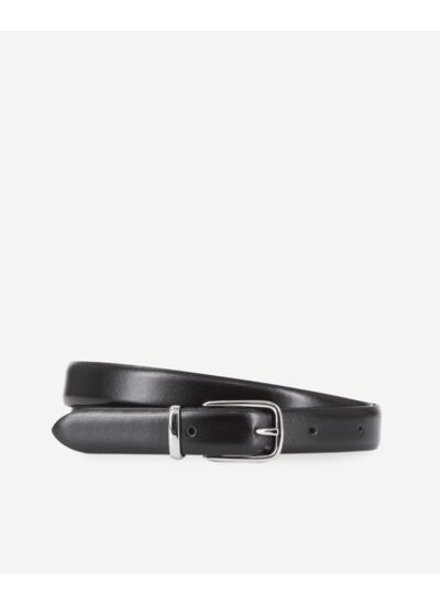 Ceinture En Cuir Glacé Noir