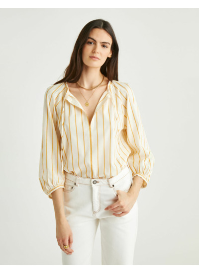 Blouse Dyonisa rayée jaune