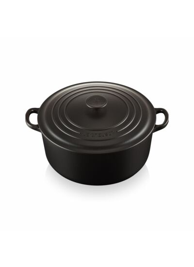 Cocotte ronde 24cm en fonte émaillée noire