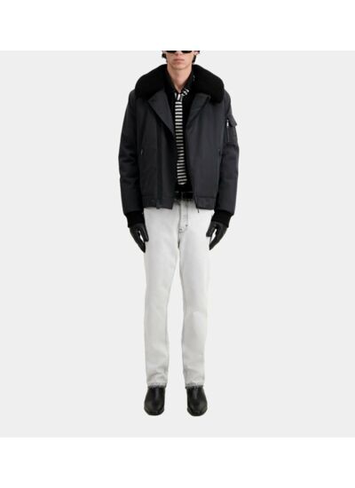 Blouson Bombardier Avec Col En Fausse Fourrure Homme