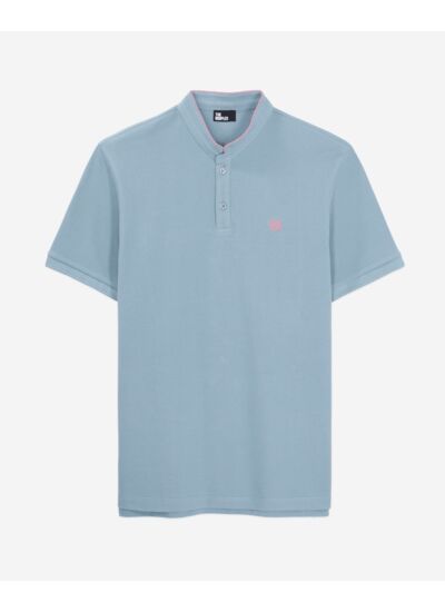 Polo Bleu Clair En Coton