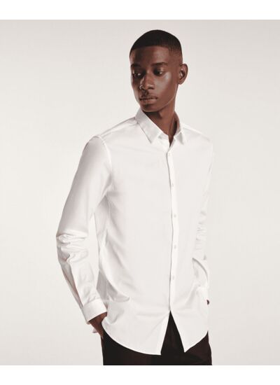 Chemise En Popeline Stretch Homme