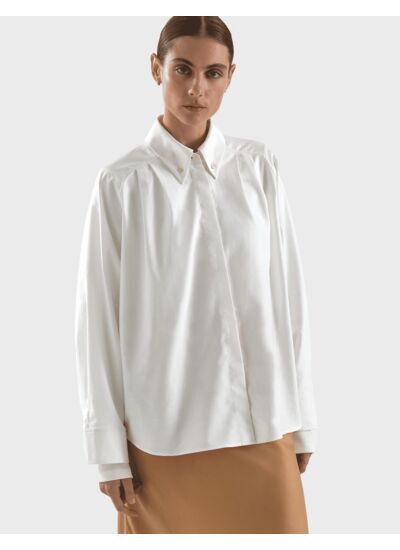 Chemise oversize Flore blanche