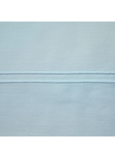 Yves Delorme - Drap plat en satin de coton bleu, Triomphe