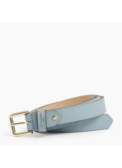 Ceinture femme avec boucle carrée en cuir caviar