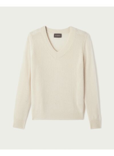 Pull col V - Femme - CREAM