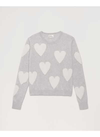 Pull Col Rond Coeur All-Over Light