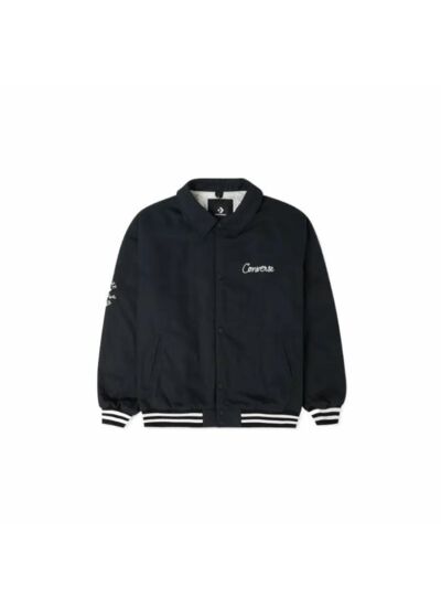 Varsity Padded Bomber Black