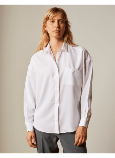 Chemise oversize Célina blanche