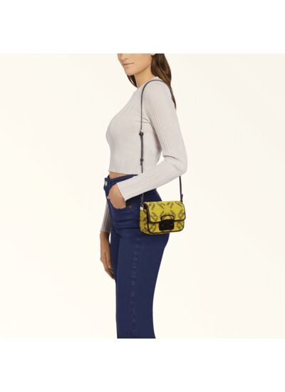 METROPOLIS MINI CROSSBODY - TESSUTO RAFIA ARCO