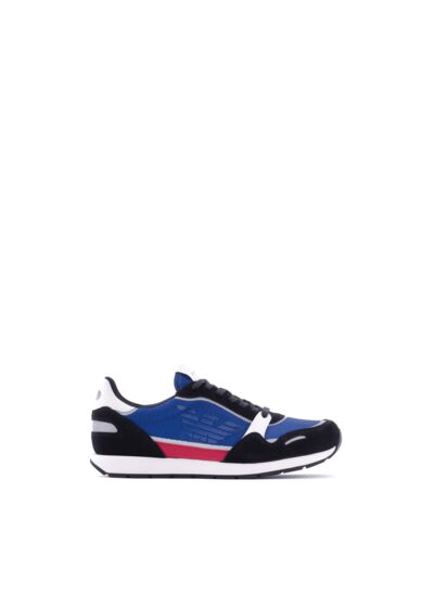 SNK C.SUEDE+H/S+ACT - NAVY+BLUET+OF WH+RED