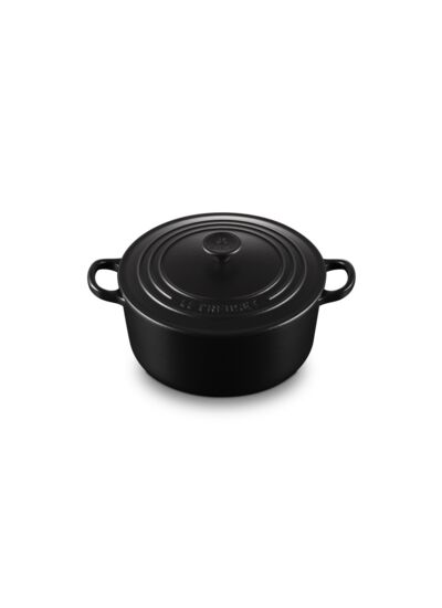 Cocotte ronde 22cm en fonte émaillée noire