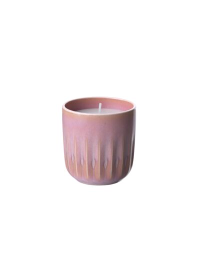 Perlemor Home - Bougie parfumée, rose, en porcelaine haut de gamme