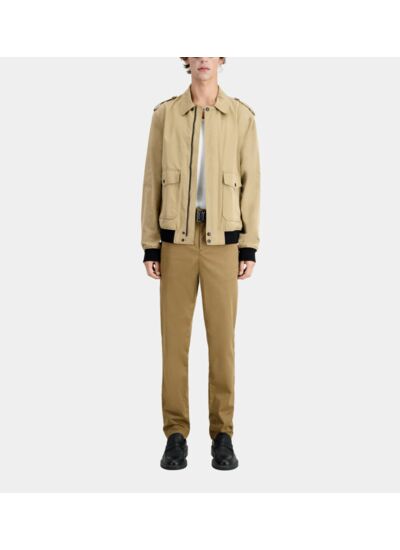 Blouson Avec Col Poches Plaquees Devant Homme