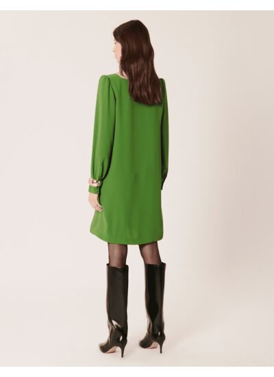 Robe Rina-Robe courte verte