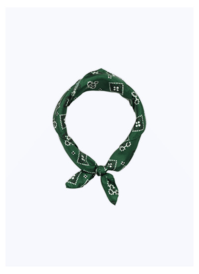 Bandana en soie vert