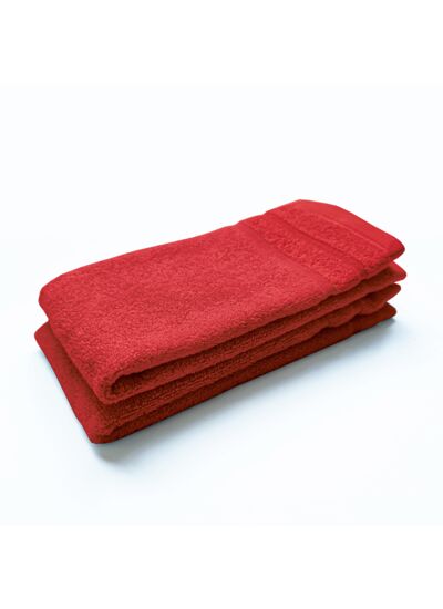 Lot de 2 Serviettes invité DODO MINERAL - Coloris ROUGE