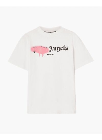 Palm Angels Miami sprayed tee saumon