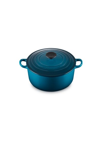 Cocotte ronde 24cm en fonte émaillée deep teal