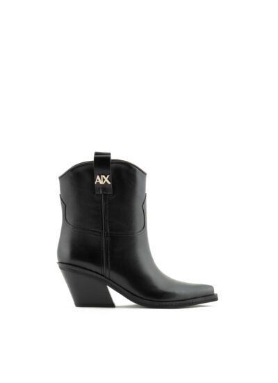 Bottines Cuir De Veau-Noir