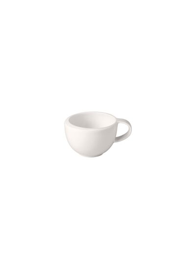 NewMoon - Tasse à expresso avec anse, blanche, en porcelaine haut de gamme