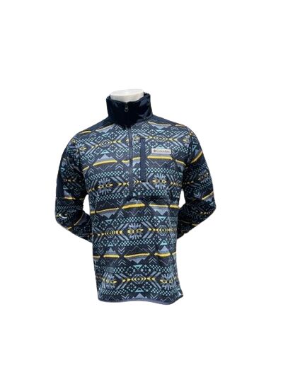 Fox Glacier FS Printed Half Zip Homme Bleu marine