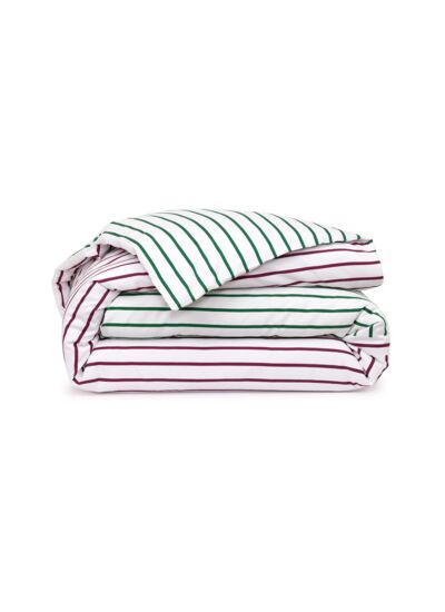 Lacoste - Housse de couette en satin de coton multicouleurs, L Stripe