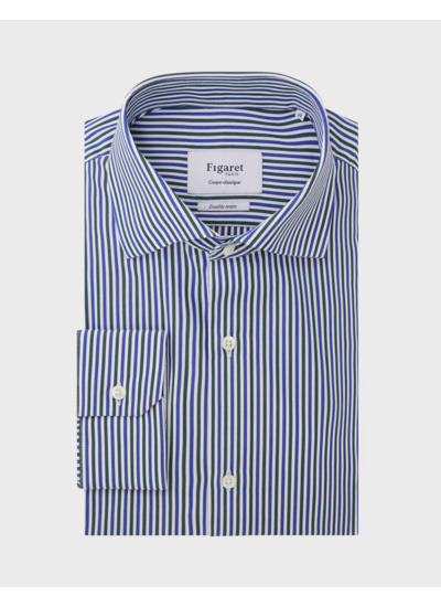 Chemise Classique rayée bleue