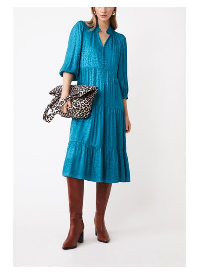 ROBE CILYA BLEU CANARD