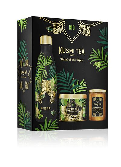 Coffret Tchai of the Tiger bio - Boîte 100g + bouteille 50cl + gelée