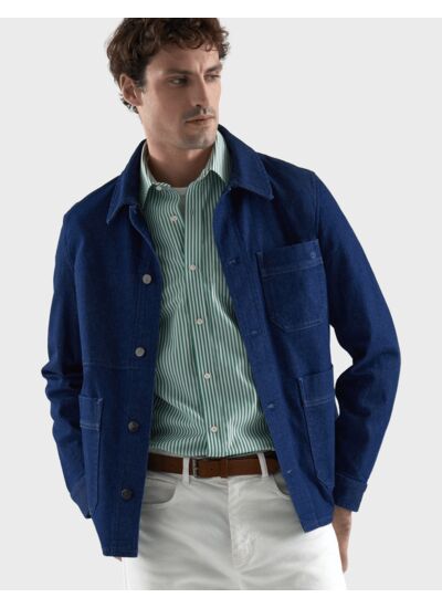 Surchemise Badie en denim bleu