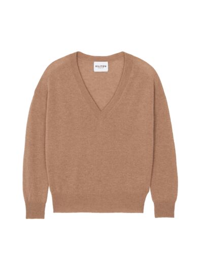 Pull Wendy Plain Pull cachemire col v boyfriend