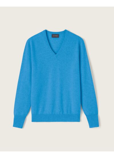 Pull col V classique - Homme - BLEU CIRQUE