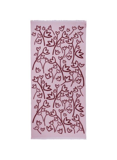 Étole imprimé tulipes 180 x 85 cm - Accessoire - ROSE JELLY