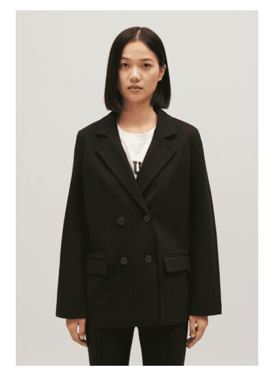 Veste tailleur oversize noir