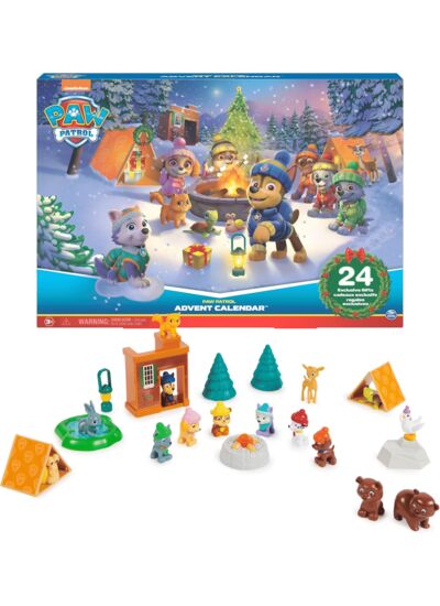 PAW PATROL - Calendrier de L'Avent pour Noël PAT PATROUILLE -  24 Surprises