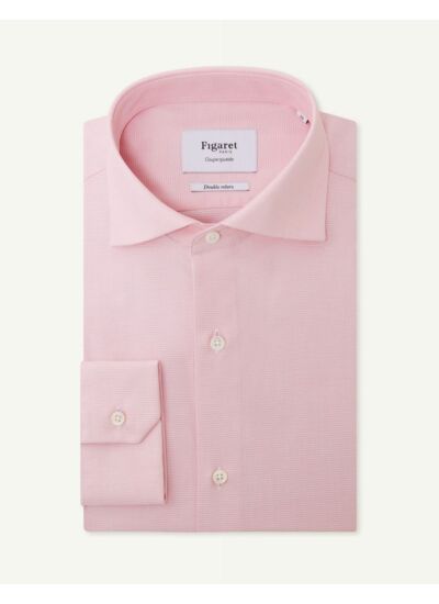 Chemise Ajustée en façonné rose