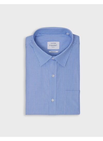 Chemise classique rayée bleue