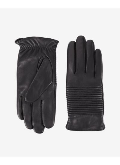 Gants En Cuir Avec Effet Matellase