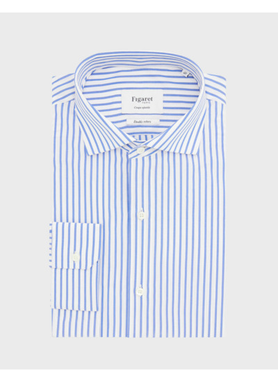 Chemise Ajustée rayée bleue