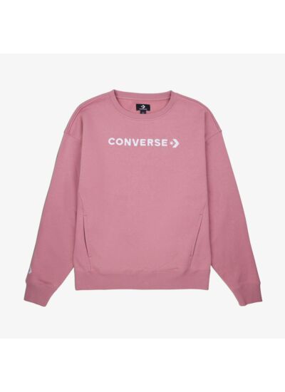 Wordmark Boyfriend sweat Night rose