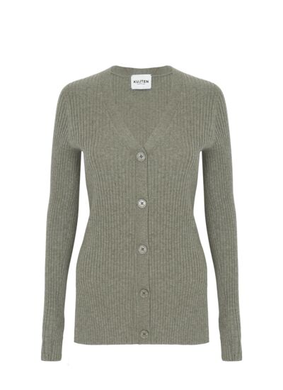 Cardigan Mike Cardigan long cachemire côtelé femme