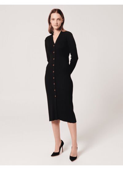 Robe Gilet Galiana Noir en Nylon