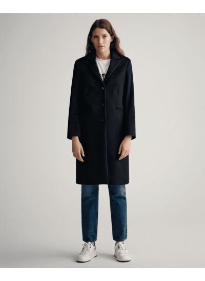 Manteau ajusté en laine mélangée