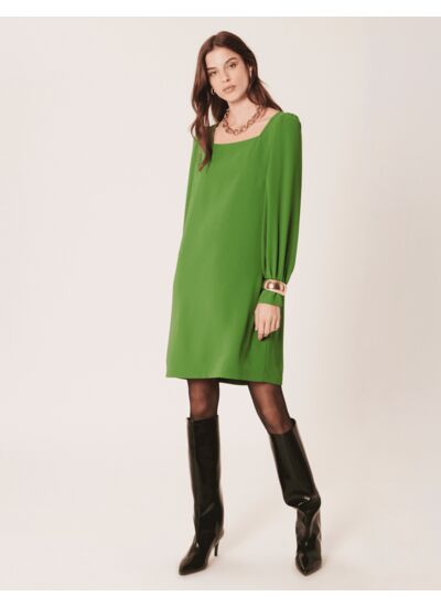 Robe Rina Vert en Polyester