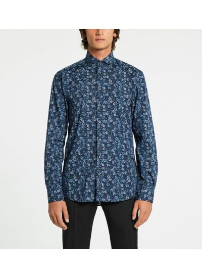 Chemise Clarence slim coton fleuri - Bruun & Stengade