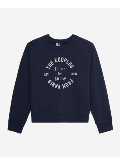 Sweat Avec Print Blason Devant Femme